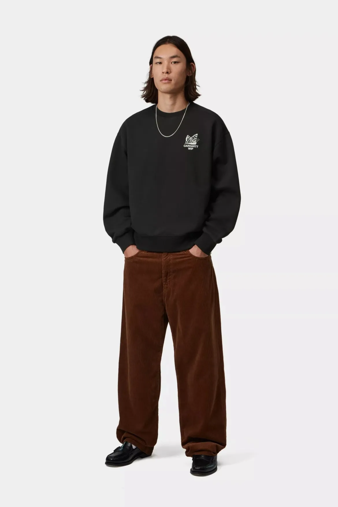 Carhartt miesten collegepaita Hourglass Sweatshirt, musta