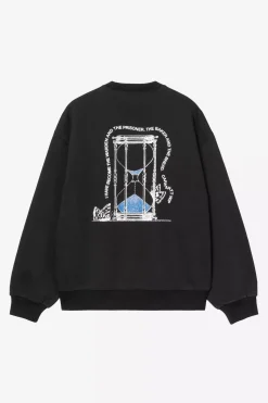 Carhartt miesten collegepaita Hourglass Sweatshirt, musta