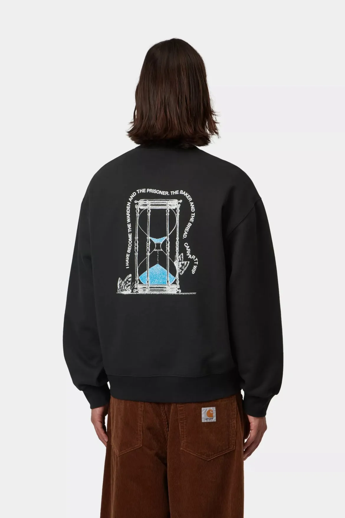 Carhartt miesten collegepaita Hourglass Sweatshirt, musta