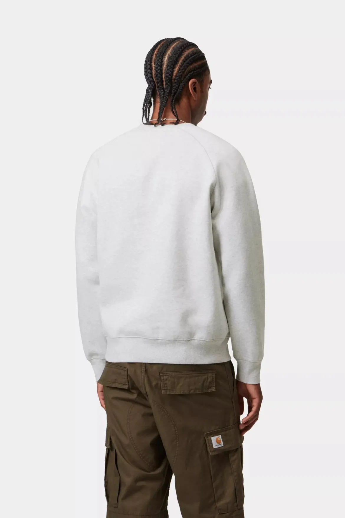 Carhartt miesten collegepaita Chase Sweatshirt, vaaleanharmaa