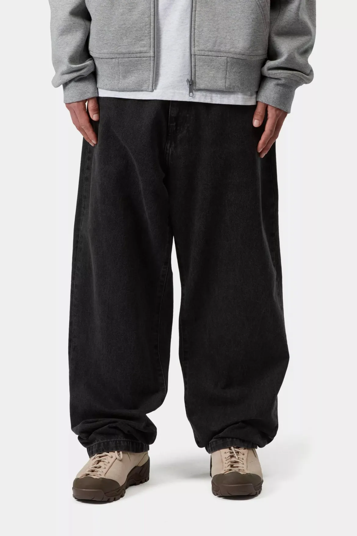 Carhartt miesten farkut Landon Jeans 'Robertson' Denim, hiilenmusta