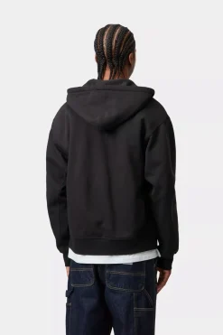 Carhartt miesten huppari Hooded American Script Jacket, musta