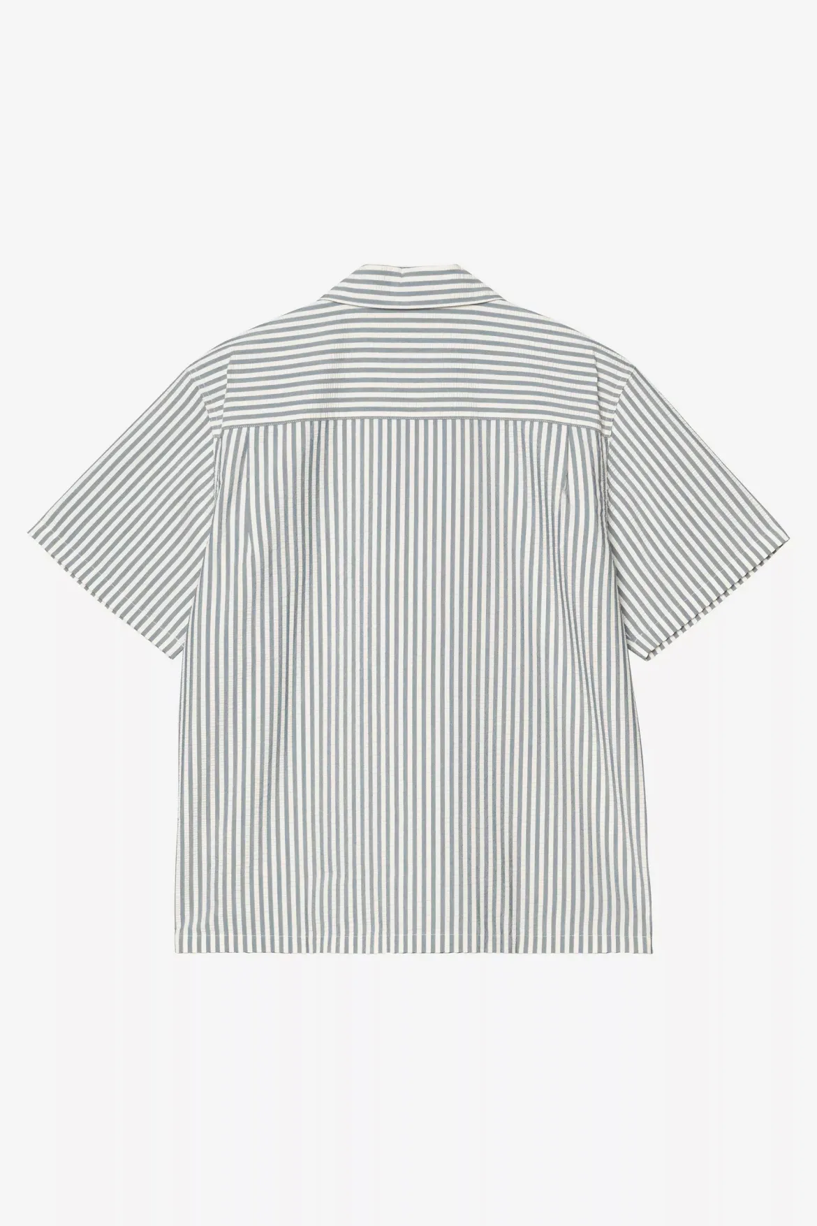 Carhartt miesten lyhythihainen kauluspaita S/S Leavel Shirt, raidallinen valkoinen