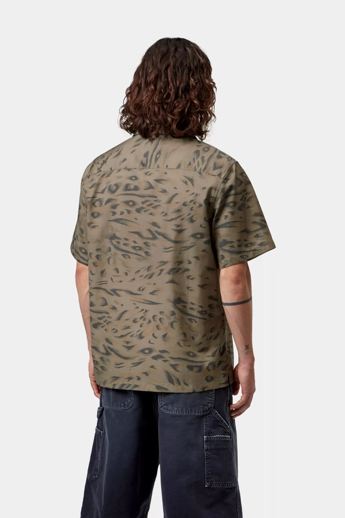 Carhartt miesten lyhythihainen kauluspaita Travon, vihreä kuosi