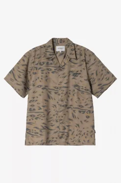 Carhartt miesten lyhythihainen kauluspaita Travon, vihreä kuosi