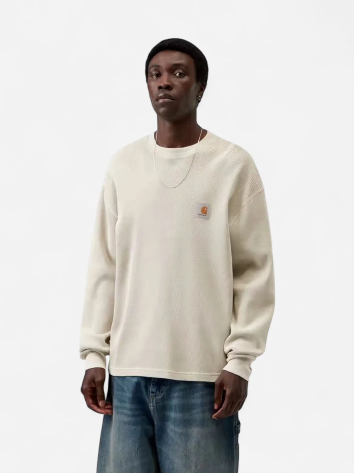 Carhartt miesten paita Vista Waffle T-Shirt, luonnonvalkoinen