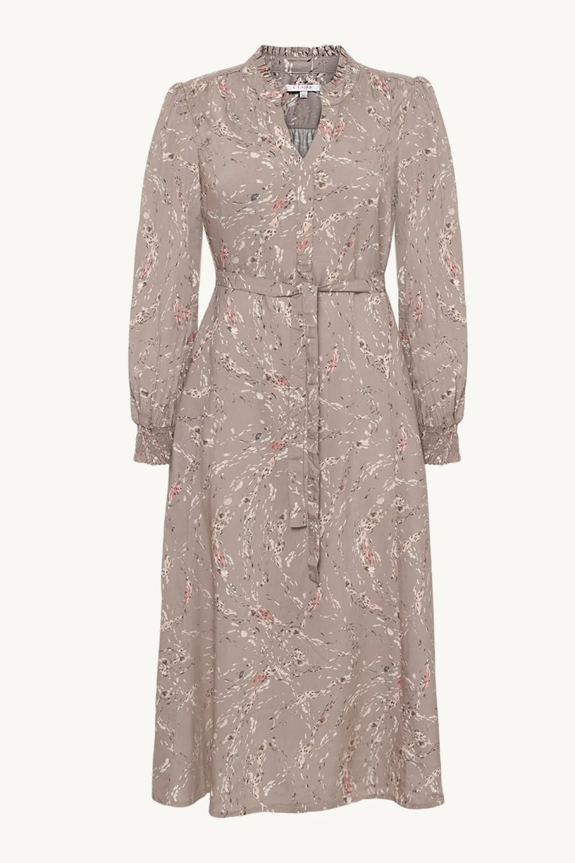 Claire naisten mekko Dagmara, kuosillinen beige