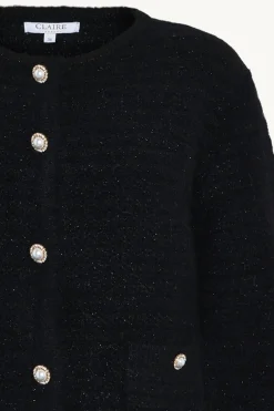 Claire naisten neuletakki Casilda Cardigan, Black