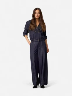 Co’Couture naisten housut TerryCC Barrel Pant, tummansininen
