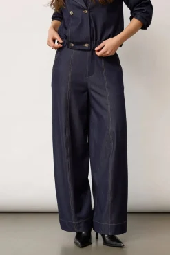 Co’Couture naisten housut TerryCC Barrel Pant, tummansininen