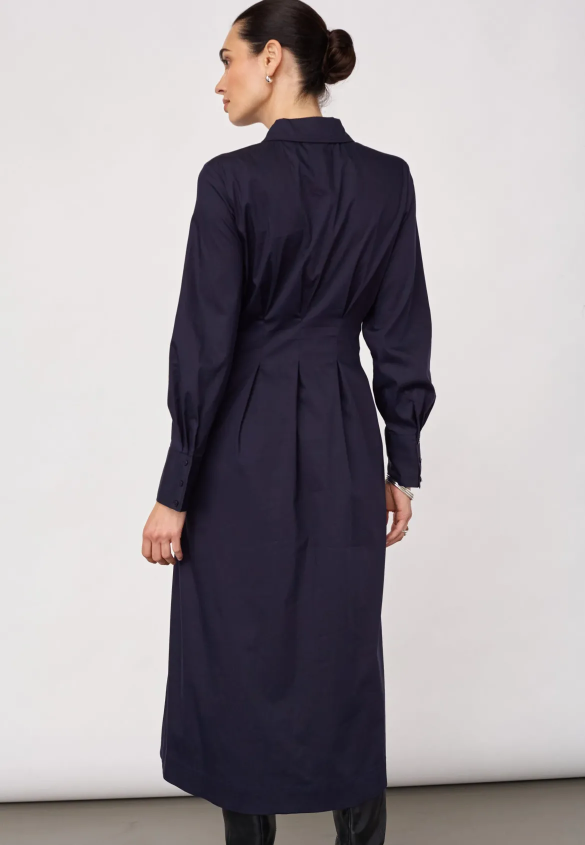 Co’Couture naisten paitamekko SannaCC Shirt Long Dress, tummansininen