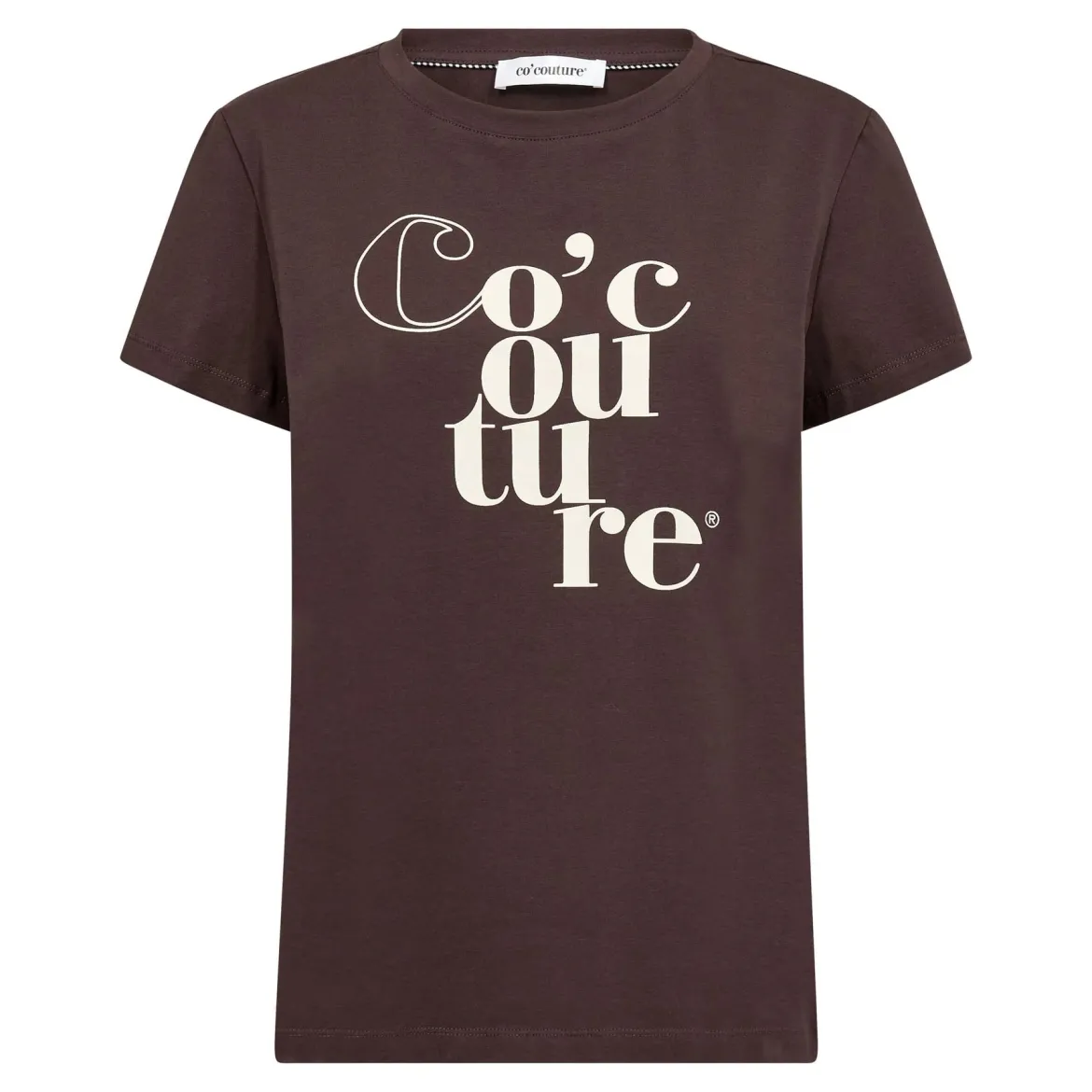 Co’Couture naisten T-paita Co’Couture Tee, tummanruskea