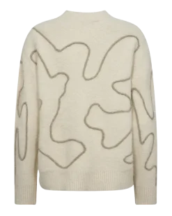 Copenhagen Muse naisten neulepusero Pella Pullover, luonnonvalkoinen