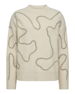 Copenhagen Muse naisten neulepusero Pella Pullover, luonnonvalkoinen