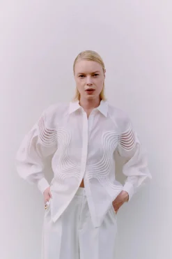 Copenhagen Muse naisten paitapusero Molly Shirt, valkoinen