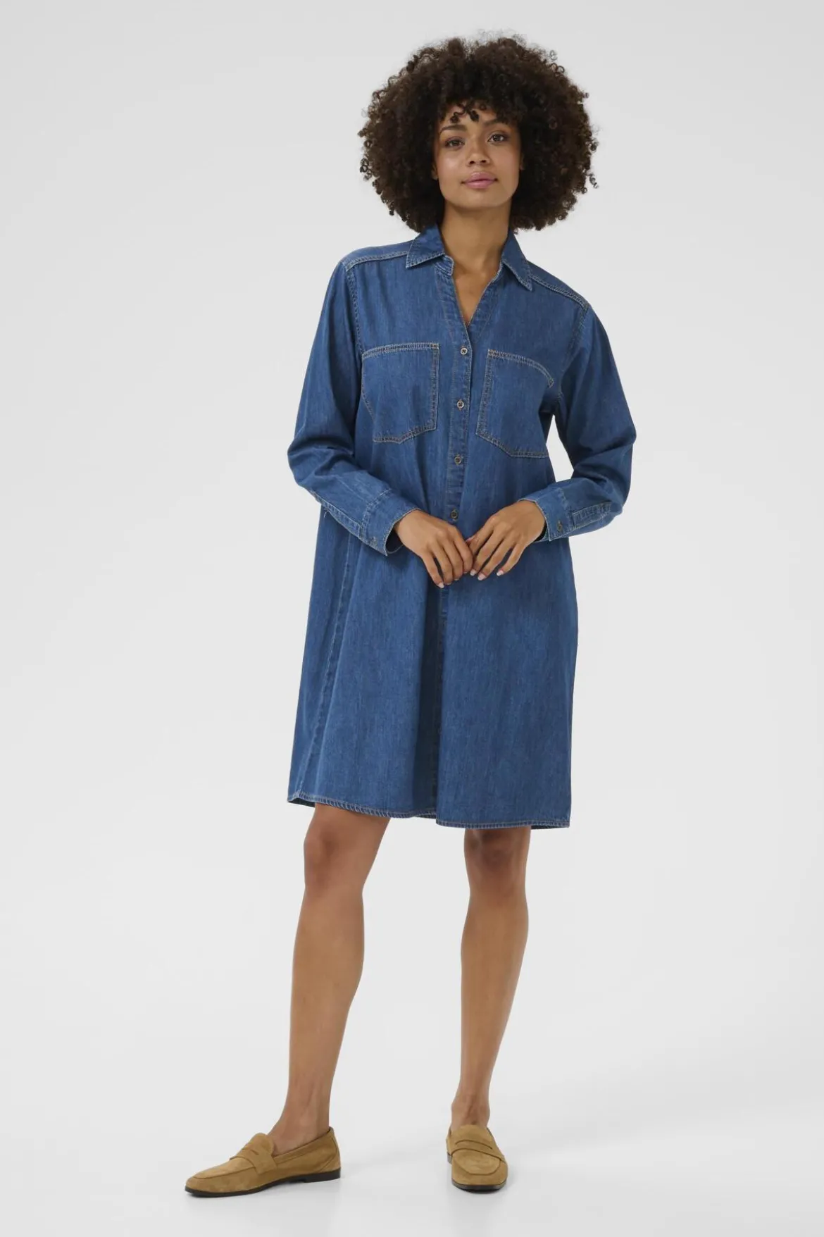 Culture mekko K-CUmola Arpa Dress, Dark Blue Wash