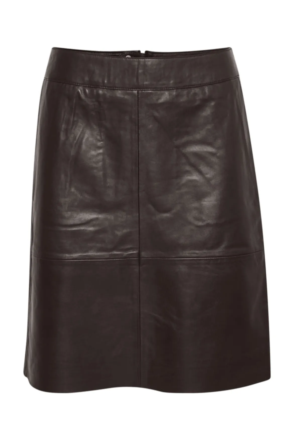 Culture naisten hame CUberta Leather Skirt, Coffee bean