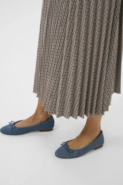 Culture naisten hame, CUCHECKA LONG SKIRT Brown Check