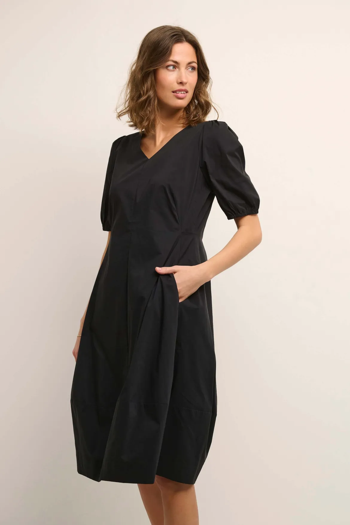 CULTURE, Naisten Mekko, ANTOINETT SS DRESS Black