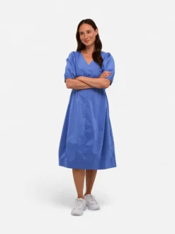 CULTURE, Naisten Mekko, ANTOINETT SS DRESS Sininen