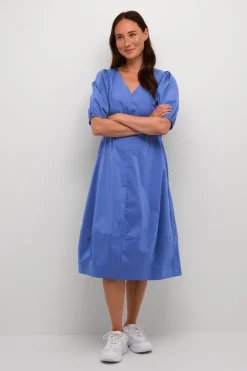CULTURE, Naisten Mekko, ANTOINETT SS DRESS Sininen