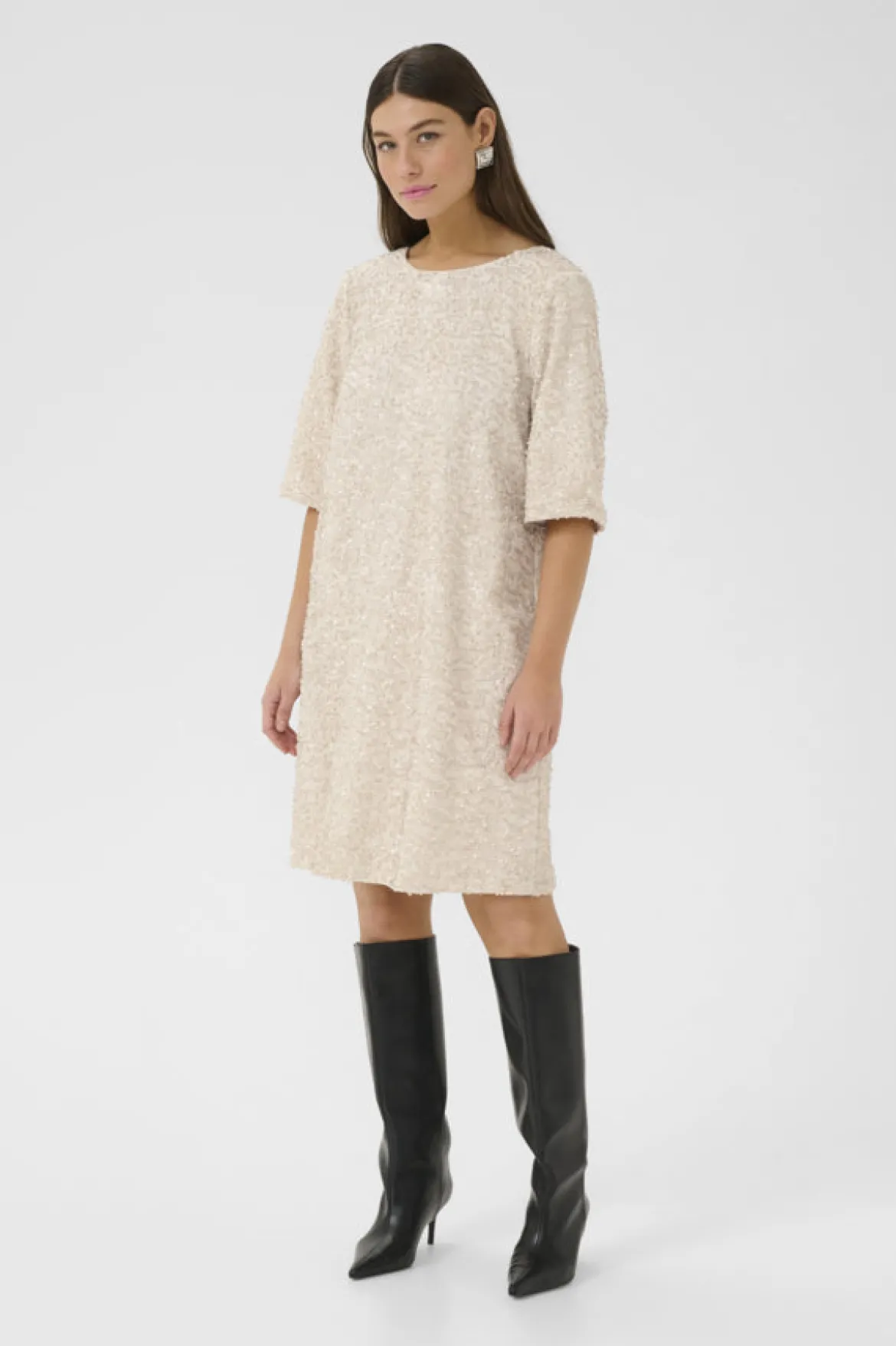 Culture naisten mekko CUNALI DRESS, Whitecap