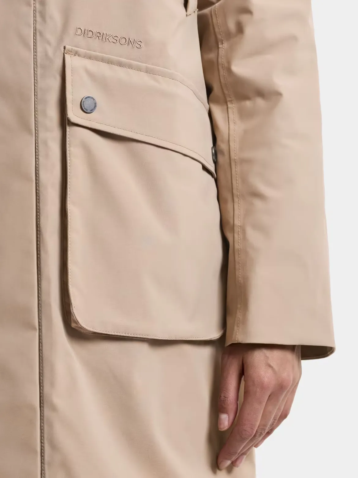 Didriksons naisten parkatakki Melody, vaalea beige