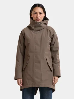 Didriksons naisten parkatakki Alana Parka, harmaanruskea