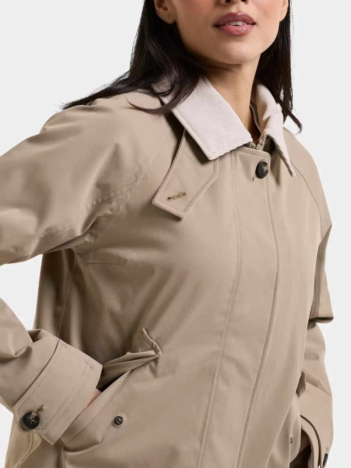 Didriksons naisten takki Lynn Jacket, vaalea beige