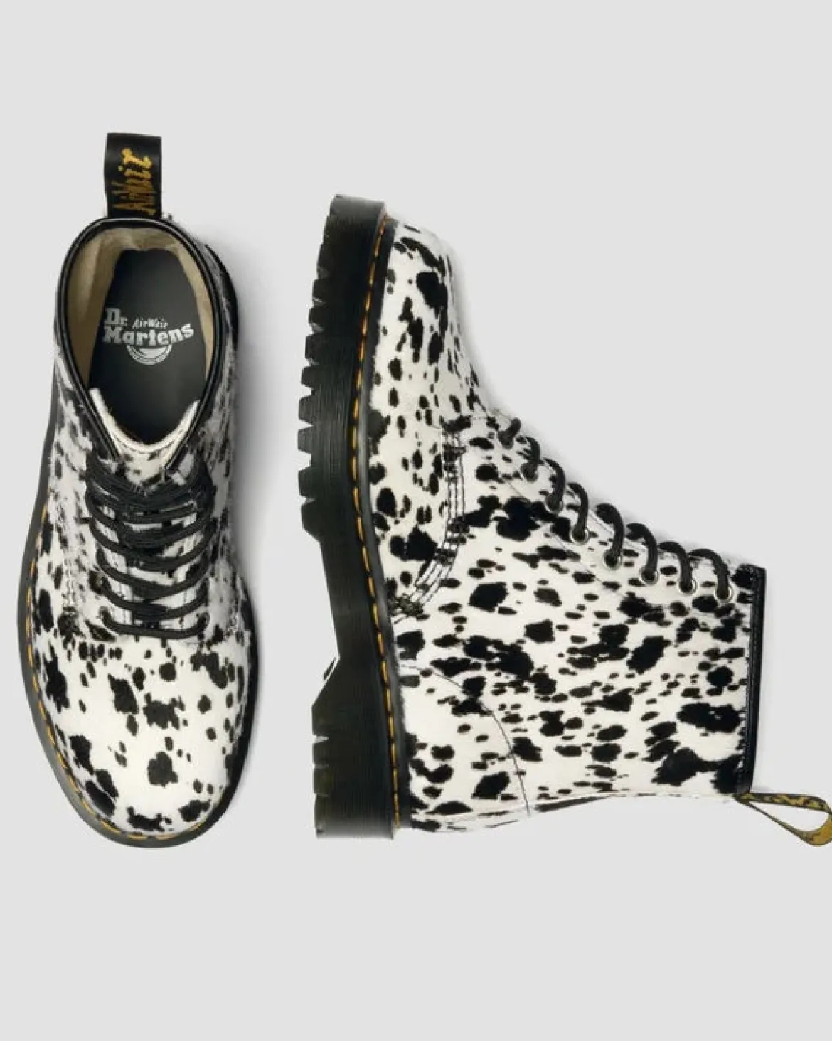 Dr. Martens naisten maiharit 1460 Bex 8 Eye Boot Cream+Black, mustavalkoinen