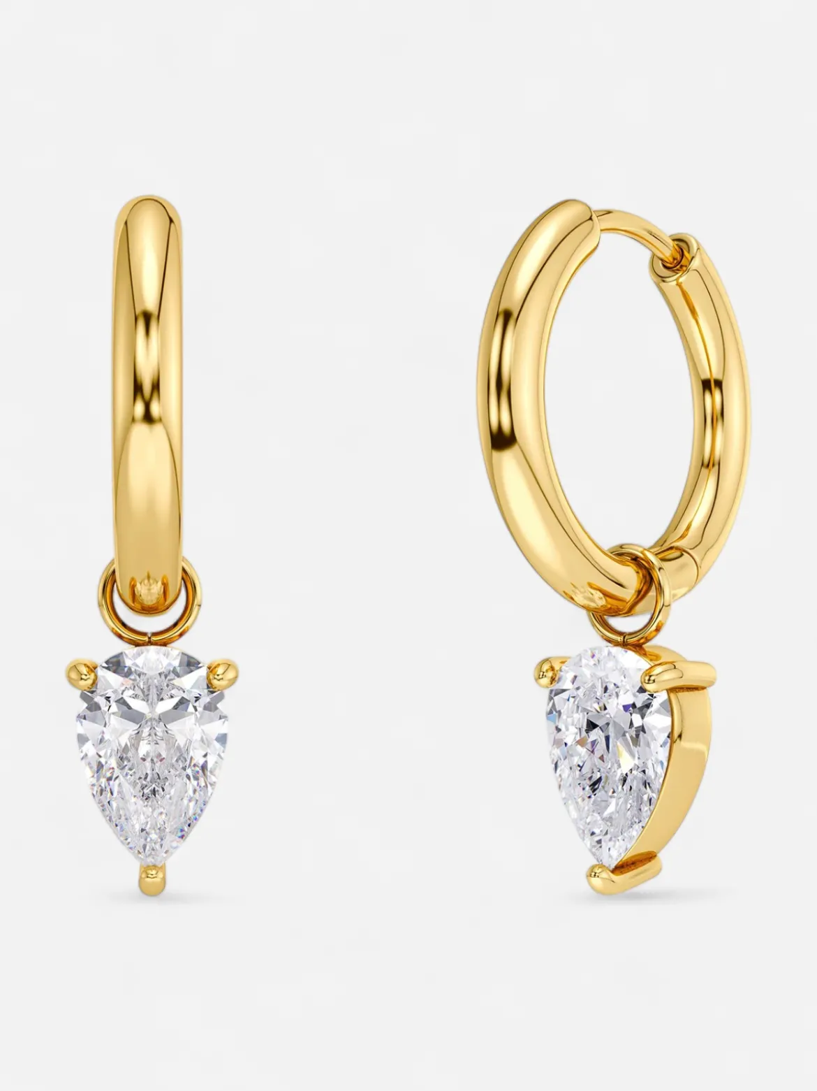 Edblad korvakorut Arrow Hoops L, Gold pleated