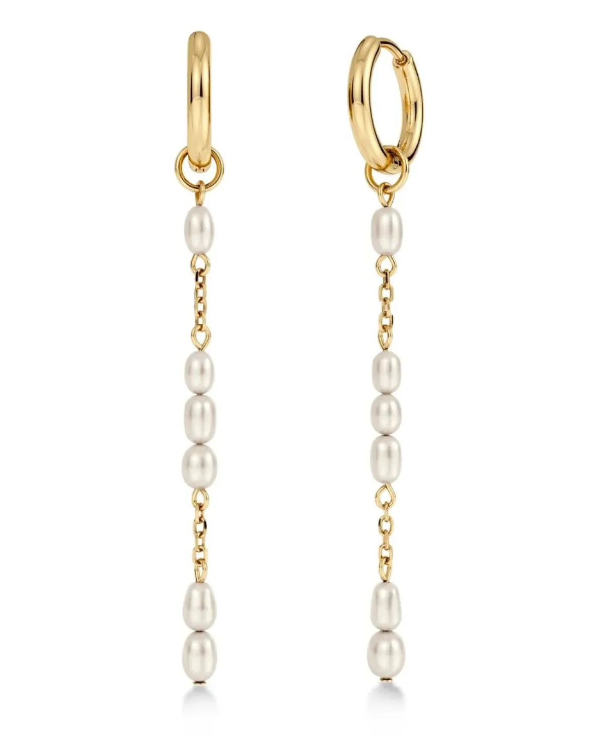 Edblad korvakorut Breeze Hoops, Gold pleated