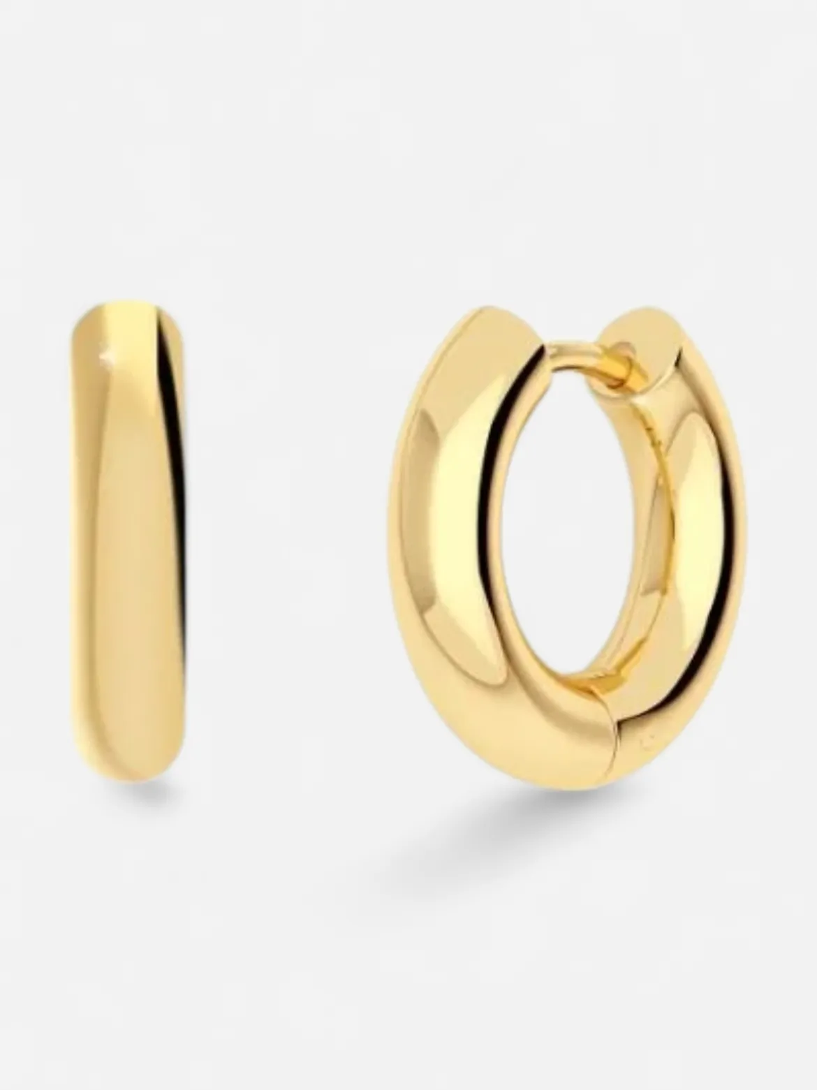 Edblad korvakorut, CHUNKY HOOPS S GOLD 14mm Kullankeltainen