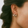 Edblad korvakorut Crown Hoops Gold, Gold pleated