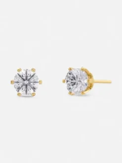 Edblad korvakorut Crown Studs Mini Gold, Gold pleated