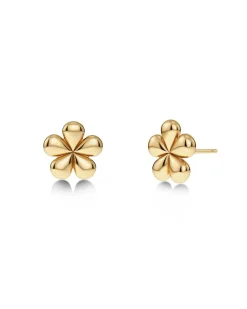 Edblad korvakorut Daisy Studs Gold, Gold pleated