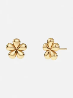 Edblad korvakorut Daisy Studs Gold, Gold pleated