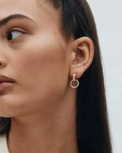 Edblad korvakorut, ETERNAL ORBIT EARRINGS STEEL Kullankeltainen