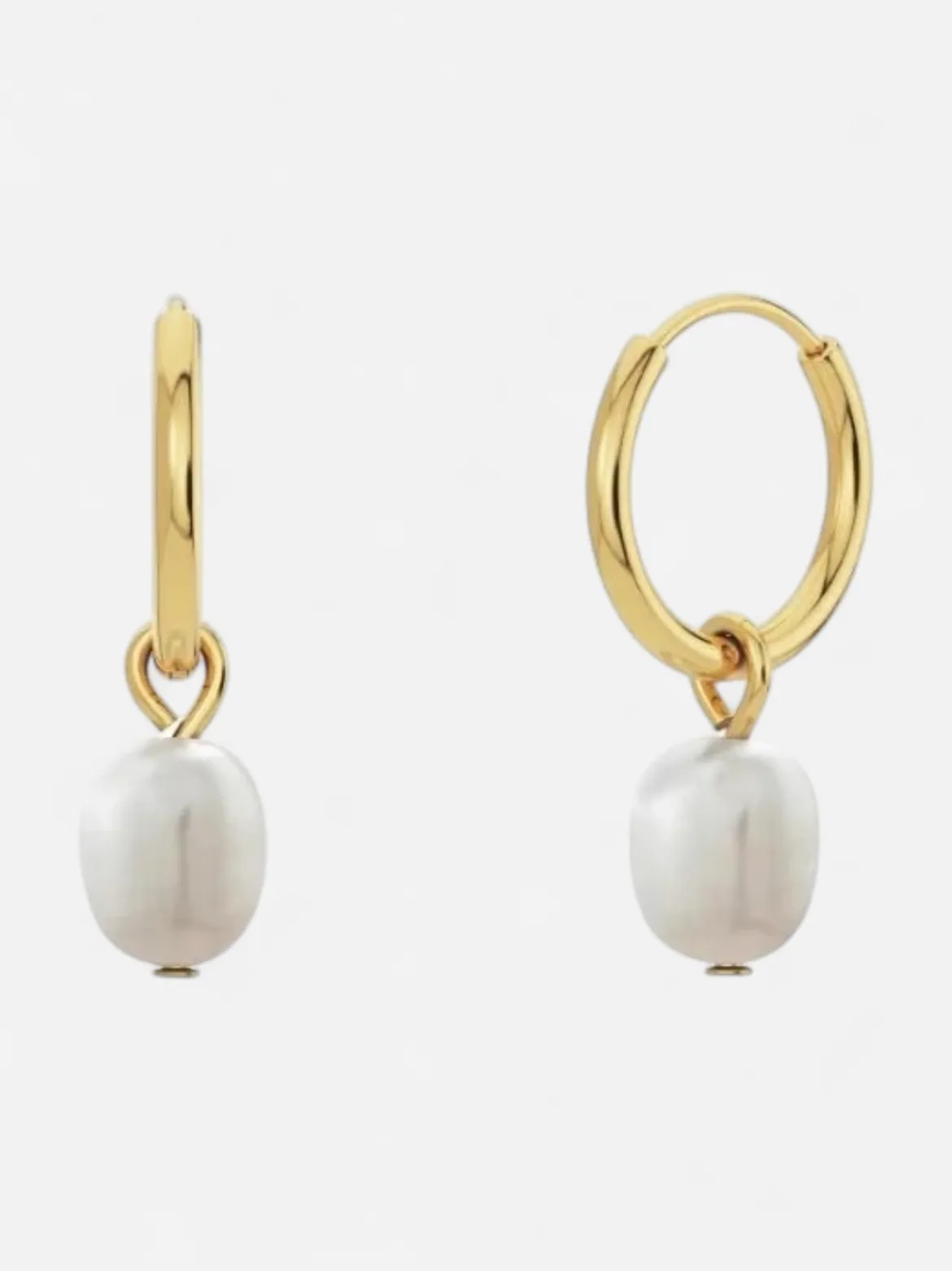 Edblad korvakorut, helmet, PERLA HOOPS GOLD Kullankeltainen