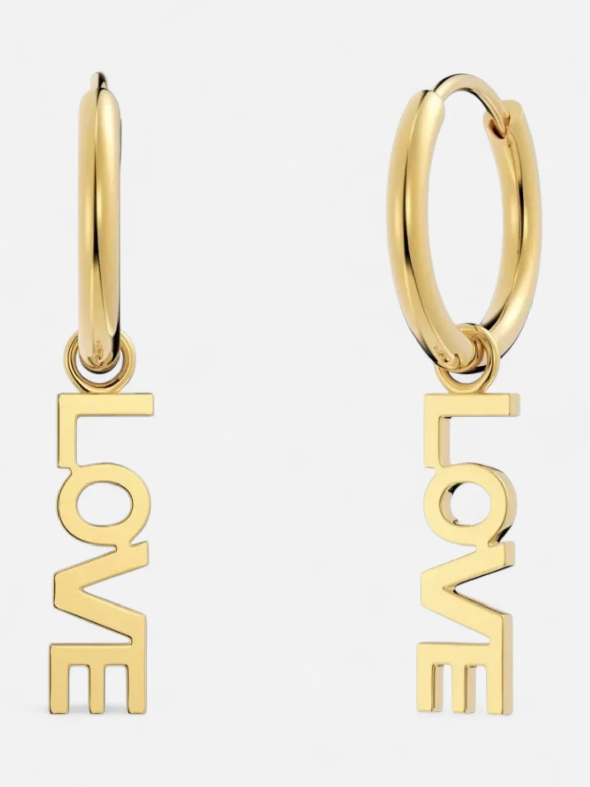 Edblad korvakorut Love Hoops Gold, Gold pleated