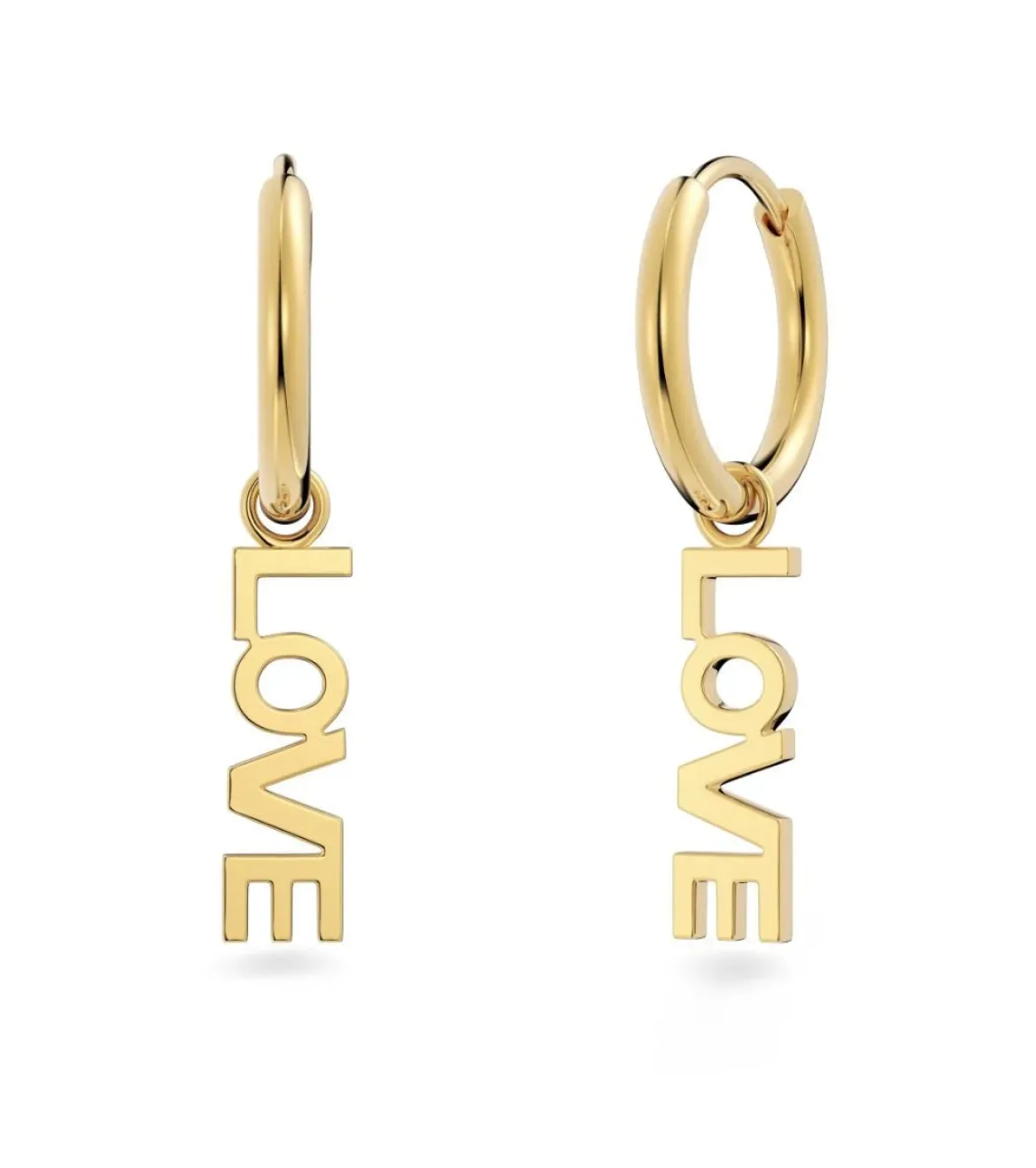 Edblad korvakorut Love Hoops Gold, Gold pleated