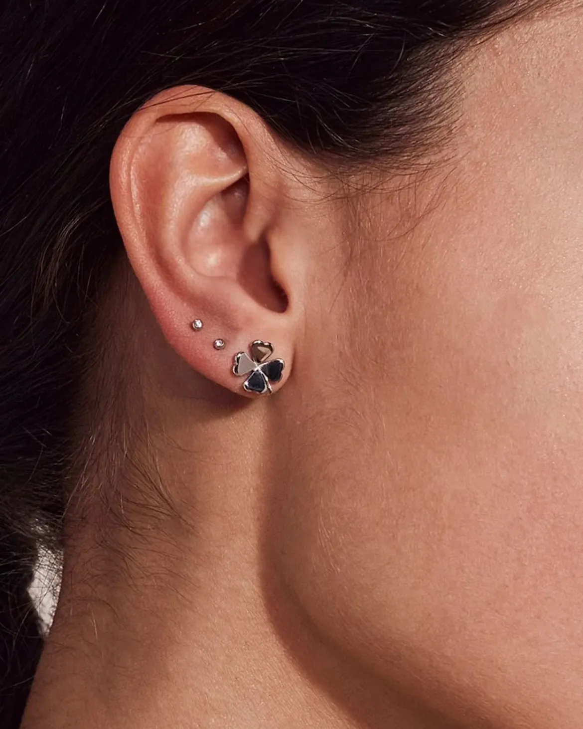 Edblad korvakorut Lucky Studs Steel, Stainless steel