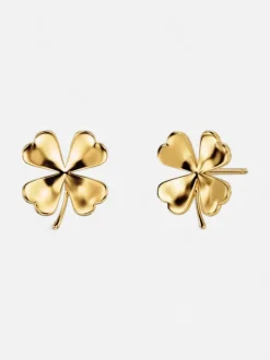 Edblad korvakorut Lucky Studs Gold, Gold pleated