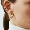 Edblad korvakorut Nouveau Hoops L, Gold pleated