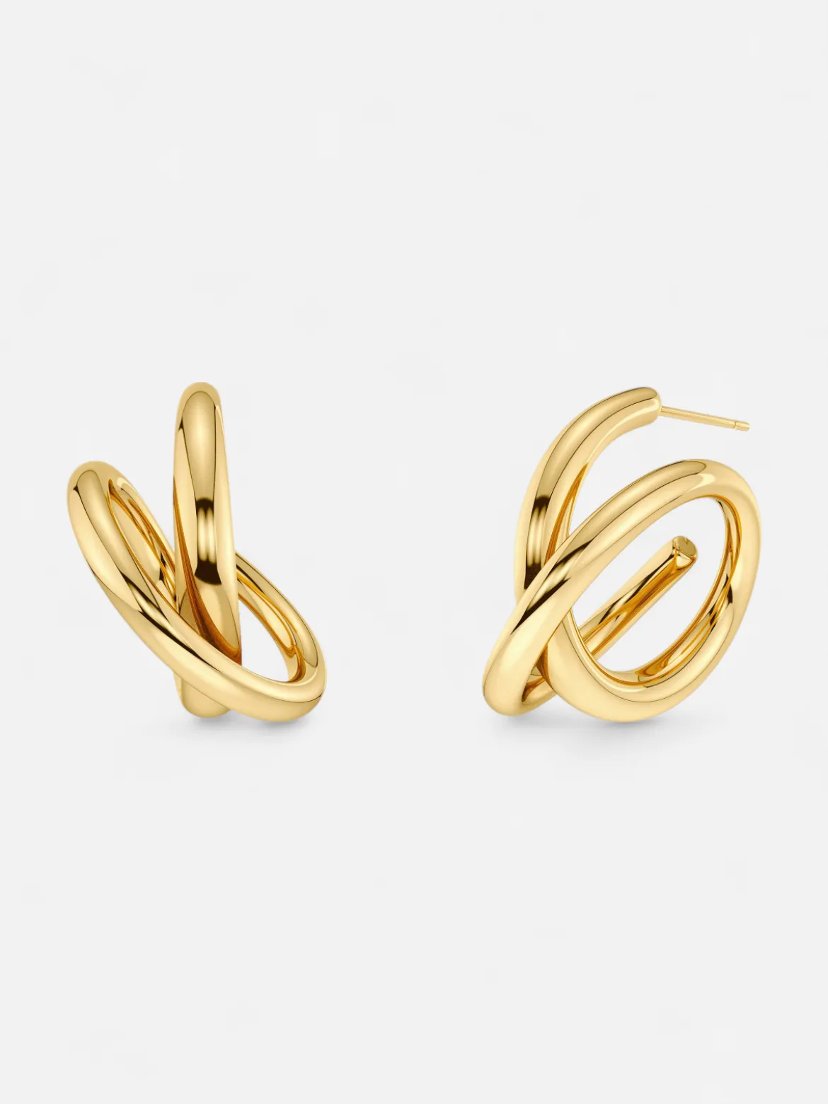 Edblad korvakorut Nouveau Hoops L, Gold pleated