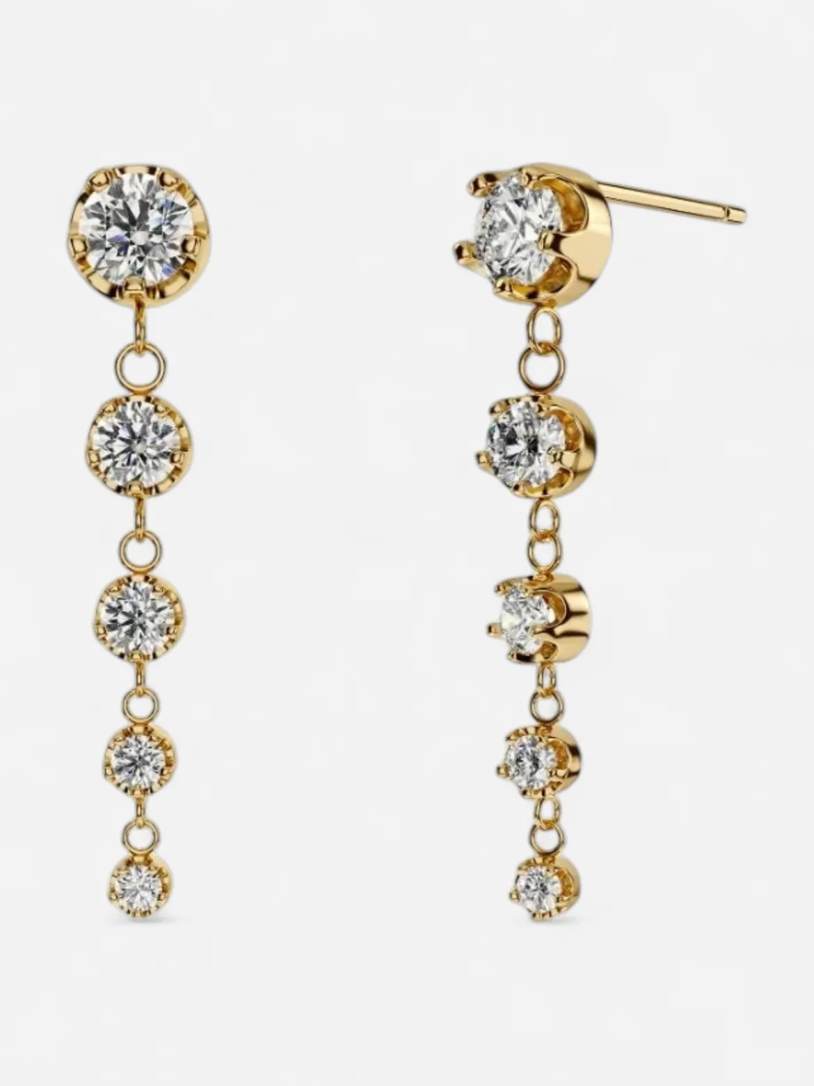 Edblad naisten korvakorut Teeny Earrings, Gold pleated
