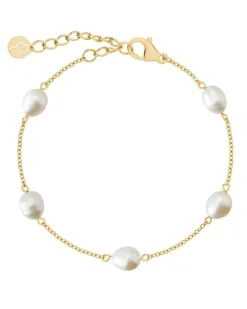 Edblad naisten rannekoru Perla Bracelet Multi, Gold pleated