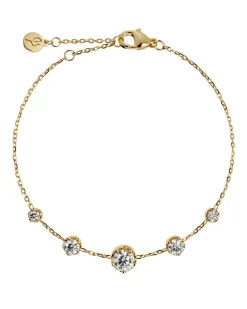 Edblad naisten rannekoru Teeny Bracelet Gold, Gold pleated