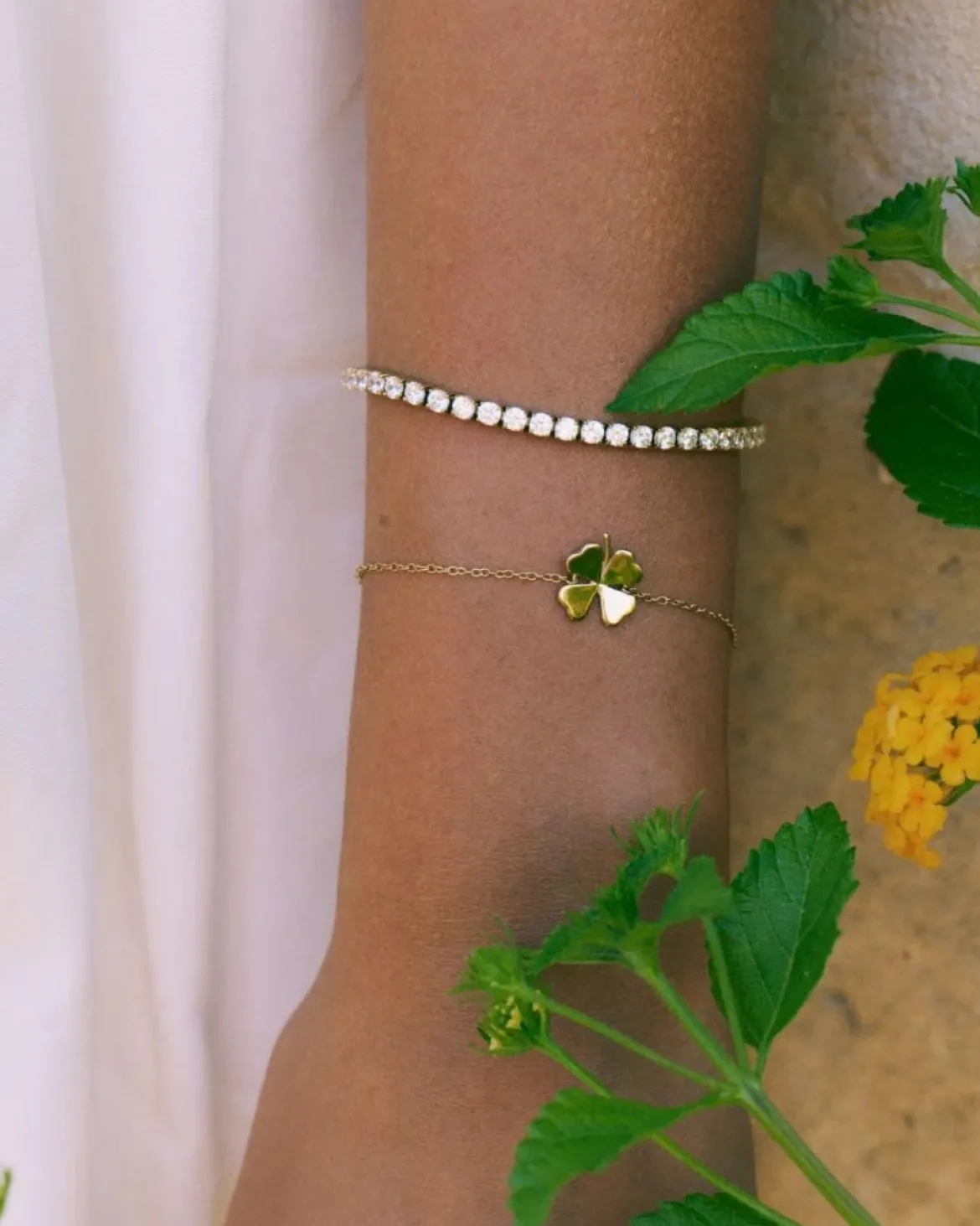 Edblad rannekoru Lucky Bracelet Gold, Gold pleated