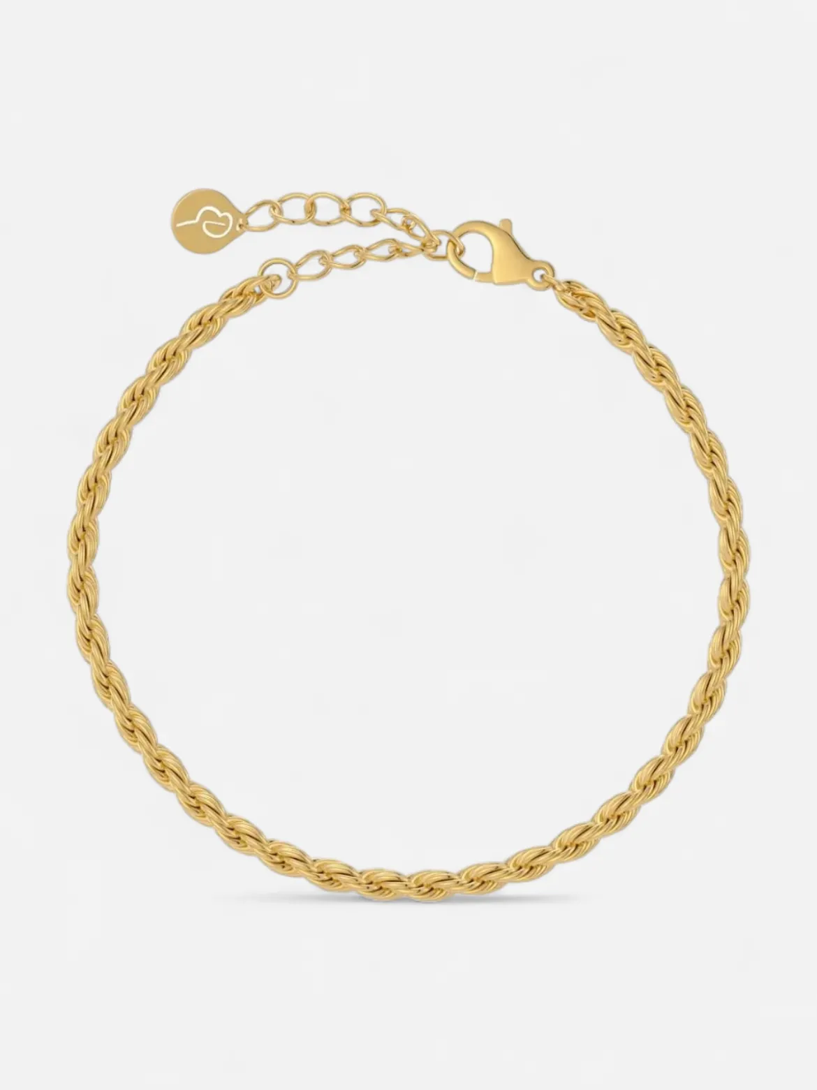 Edblad rannekoru Rope Chain Bracelet Gold, Gold pleated